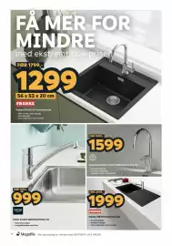 Megaflis kundeavis Side 16: Franke SID 611 tectonitevask €1.999,00, Grohe Classic kjøkkenarmatur lav €999,00