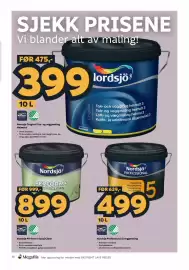 Megaflis kundeavis Side 26: Nordsjø Original Tak- og veggmaling Helmatt €399,00, Nordsjø Professional 5 veggmaling €499,00