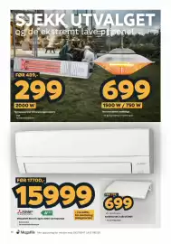 Megaflis kundeavis Side 36: Terrassevarmer infrarød veggmontert €299,00, Terrassevarmer nedhengt €699,00