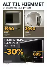 Megaflis kundeavis Side 38: Trend Rain lysspeil €1.990,00, Trend Emma led baderomslampe 80 cm dimbar, krom €685,00