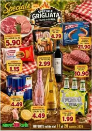 Volantino MercADone Pagina 14: Red Bull energy drink €4,49, Lombo e coppo di suino €5,90