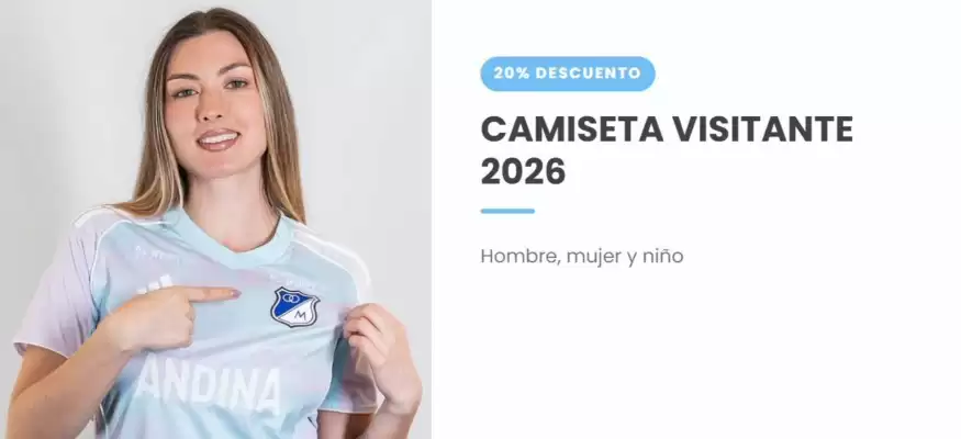 Tienda Oficial Millonarios (válido hasta 26-08)