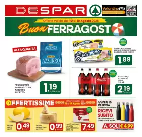 Volantino Despar Pagina 1: Borraccia termica €4,99, Tonno Nostromo all’Olio di Oliva €1,89