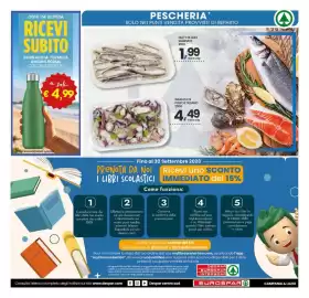 Volantino Eurospar settimana 33 Pagina 31: Insalata di polpo e sedano €4,49, Filetti di alici marinate €1,99