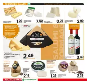 Volantino Eurospar settimana 33 Pagina 6: Caciocavallo Irpino Despar Premium €2,19, Ricotta dura Toscanella all'etto €0,79