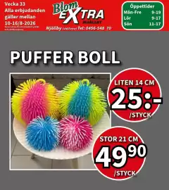 Extra Mjällby Stormarknad reklamblad vecka 41 Sida 12: Puffer boll €25,00