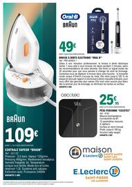 Catalogue E.Leclerc page 12: CECOTEC PÈSE-PERSONNE €25,95, Oral-B Brosse à dents électrique €49,00