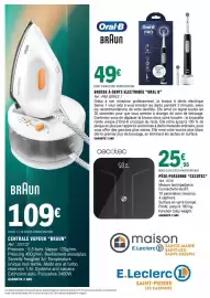 Catalogue E.Leclerc page 12: CECOTEC PÈSE-PERSONNE €25,95, Oral-B Brosse à dents électrique €49,00