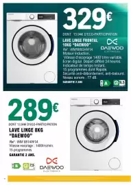 Catalogue E.Leclerc page 6: DAEWOO LAVE LINGE 8KG €289,00