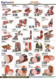 Volantino Big Food Pagina 14: Mortadella Bologna IGP €3,69, Salame Napoli Bombieri €6,49