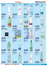 Volantino Big Food Pagina 45: Ferrarelle acqua effervescente €0,17, San Benedetto acqua naturale libera push pet €1,38