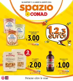 Volantino Spazio Conad Pagina 1: Pasta di semola Rummo €2,00, Barattolino delizioso Sammontana €3,00