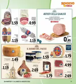 Volantino Spazio Conad Pagina 11: Prosciutto cotto scelto Granmagro Casa Modena €0,99, Capocollo intero Salpi €1,19