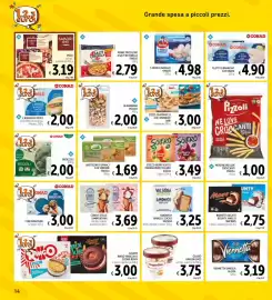 Volantino Spazio Conad Pagina 14: Sandwich bianco e cacao Valsoia €3,25, 2 burger di pesce CONAD €2,00