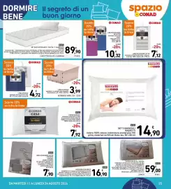 Volantino Spazio Conad Pagina 25: Linea biancheria da letto €10,32, Guanciale con seta €16,90