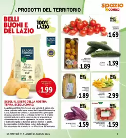 Volantino Spazio Conad Pagina 5: Pomodoro cocktail mini oblungo a grappolo €1,59, Pannocchie fresche La Rossella €1,89