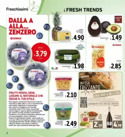 Volantino Spazio Conad Pagina 6: Avocado Hass €1,49, Zucchine verdi verso natura €1,98