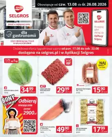 Selgros gazetka Strona 1: Kiełbasa Economy €16,70, Mięso mielone O!mięso €31,49