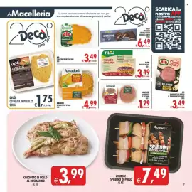 Volantino Decò Local Pagina 8: Fileni Pulled Chicken €3,49, Avimecc spiedini di pollo €7,49