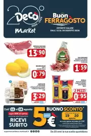 Volantino Deco Market settimana 33 Pagina 1: Prosciutto Crudo Nazionale Disossato €1,59, Carte d'Or la gelateria €3,29