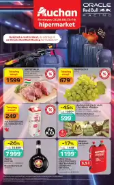 Auchan akciós újság hét 33 Oldal 1: Sertéstarja €1.599,00, Fehér szőlő €679,00