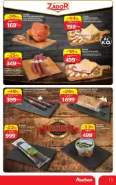 Auchan akciós újság hét 33 Oldal 13: Zádor Füstölt Hátsó Csülök €169,00, Zádor Erdélyi Szalonna €499,00