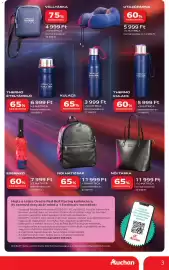 Auchan akciós újság hét 33 Oldal 3: Válltáska €4.999,00, THERMO KULACS €5.999,00