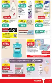 Auchan akciós újság hét 33 Oldal 31: Dove tusfürdő €2.599,00, HEAD & SHOULDERS Sampon €4.599,00