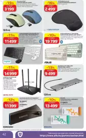 Auchan akciós újság hét 33 Oldal 42: QILIVE SILENT VEZETÉK NÉLKÜLI EGÉR €3.199,00, MERCUSYS MB115-4G WI-FI ROUTER €14.999,00