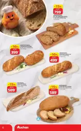 Auchan akciós újság hét 33 Oldal 6: BURGONYÁS, CSAVART CIABATTA €499,00