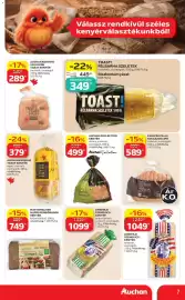 Auchan akciós újság hét 33 Oldal 7: TOAST! FÉLBARNA SZELETEK €449,00, Auchan Kedvenc Vollkorn Toast Kenyér €289,00