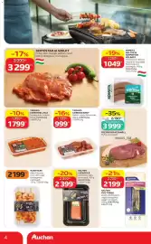 Auchan akciós újság Oldal 4: Sertéstarja szelet €3.299,00, KOMETA BALCSICSI SERPENYŐS KOLBÁSZ €1.049,00