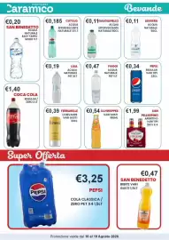 Volantino Caramico Pagina 25: Pepsi regular €0,34, Acqua naturale Fiuggi €0,47