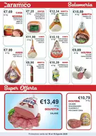 Volantino Caramico Pagina 5: Senfter prosciutto cotto Praga affumicato €7,25, Beretta salame napoli af €8,90