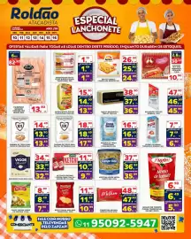Folheto Roldão semana 33 Página 1: Melken - cobertura harald tipos €48,90, Perdigão - salsicha hot dog resfriada €10,90