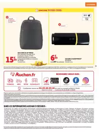 Catalogue Auchan Supermarché page 11: CLE USB 2.0 16GO POUCE €6,99, SAC A DOS 15-16" POUCE €15,99