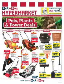 Pick n Pay Hypermarket catalogue Page 1: WOLF Garden 149CC Torx Petrol Lawnmower €4.499,00