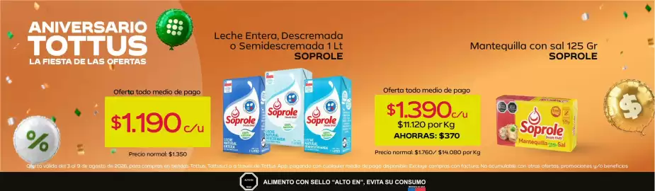 Catálogo Tottus Página 10: Soprole - leche entera €1.190,00