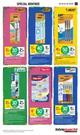 Catalogue Intermarché page 22: BIC Rollers Gel Thermosensibles Effaçables €2,25, Tipp-Ex Mini Pocket Mouse Pastel €3,00