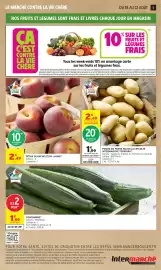 Catalogue Intermarché Express page 5: PÊCHE BLANCHE ET/OU JAUNE €2,49, CONCOMBRE €1,59
