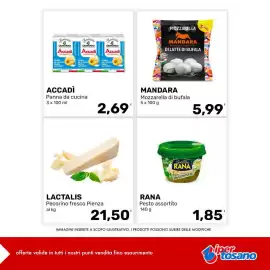 Volantino Iper Tosano settimana 33 Pagina 1: Mozzarella di bufala Mandara €5,99, RANA Pesto assortito €1,85