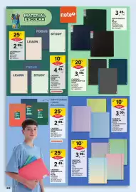 Folheto Continente | Regresso às Aulas Página 22: Caderno espiral a4 note! €3,99, Pasta arquivo a4 note! €3,49