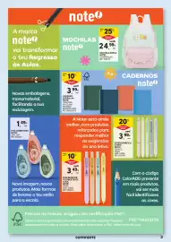 Folheto Continente | Regresso às Aulas Página 3: Esferográfica note! €3,99, Sublinhador fluorescente click note! pastel €3,49