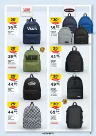 Folheto Continente | Regresso às Aulas Página 5: Mochila vans €39,99, Mochila eastpak €44,99