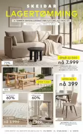 Skeidar kundeavis Side 1: LERVIK SPISEGRUPPE €7.499,00, MIKHA BORDLAMPE €399,00