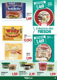 Volantino Gran Risparmio settimana 33 Pagina 5: Sottilette burger con cheddar €1,69, Wudy Wurstel Classico Snack €0,50