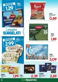 Volantino Gran Risparmio settimana 33 Pagina 6: Pizzoli We Love Croccanti €0,89, Findus Pisellini Primavera €1,89