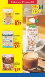 Catálogo Lidl semana 34 Página 15: Crownfield copos de avena gruesos €0,59, Crownfield copos de avena con chocolate €1,69