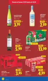 Catálogo Lidl semana 34 Página 18: Heineken cerveza €13,99, Coca Cola Zero mini €3,45