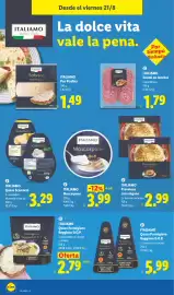 Catálogo Lidl semana 34 Página 38: Italiamo queso parmesano reggiano dop €5,99, Italiamo queso scamorza €3,29